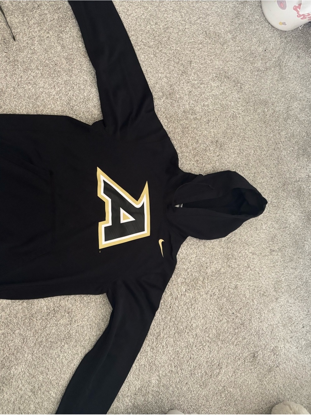 Nike Army Black Knights OG Logo Black Hoodie with Gold Logo